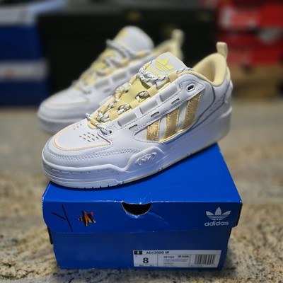 Adidas Originals Adi2000 Women's Shoes Size 8 White Yellow GZ7203