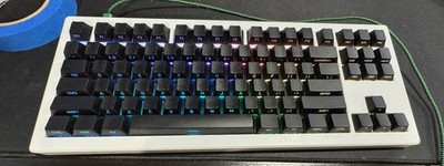 Drop CSTM80 Mechanical Keyboard Gateron Yellow - White Case, Black Keycaps