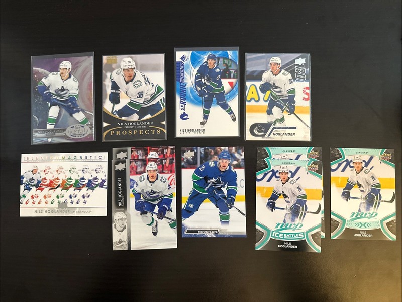 Nils Hoglander 11 Card Lot 4 Rookie RC Vancouver Canucks UD Metal Retro SP Base