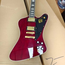 Chitarra elettrica Firebird Red corpo mogano hardware oro pickup HH 6 corde