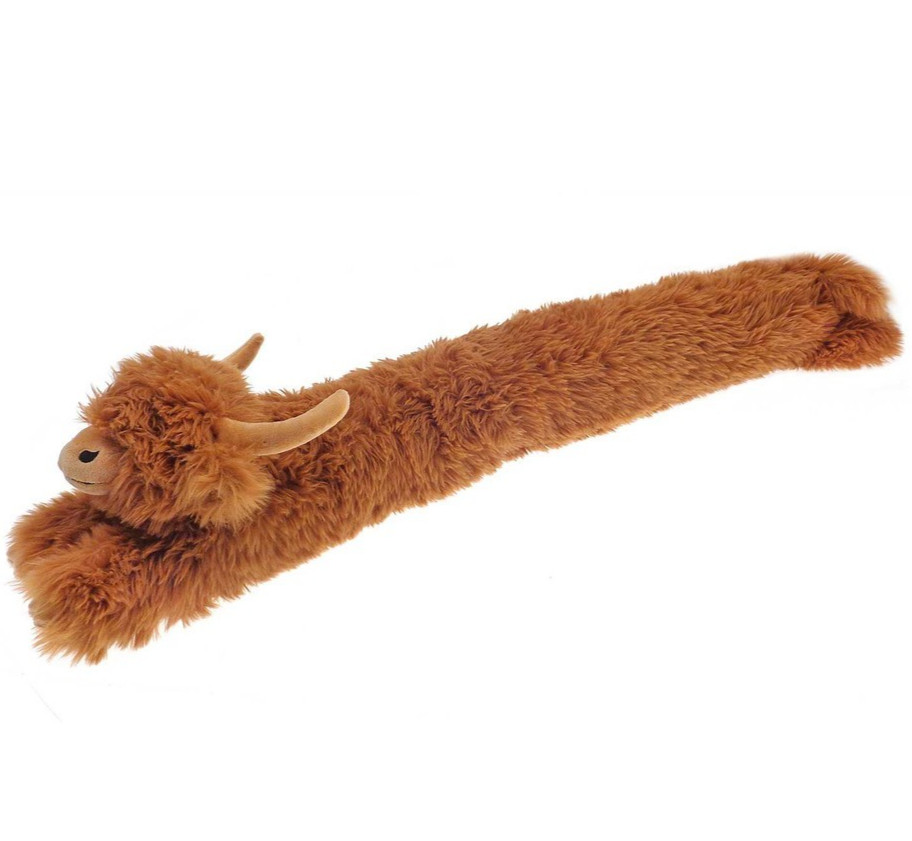 Country Club Novelty Highland Cow Faux Fur Draught Excluder