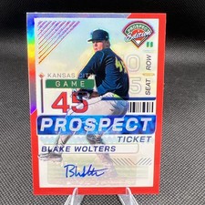 2024 Panini Prospect Edition Red Prizm Signatures /199 Blake Wolters #82 Auto