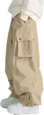Men's Women's Insulated Baggy Cargo Ski Snowboard Pants - Waterproof