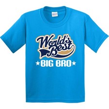 Inktastic Worlds Best Big Bro Brother Youth T-Shirt Appreciation Clothing Tee