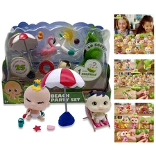 Pea Pod Babies Mini Doll Beach Party Set - 23 Collectible Accessories and More