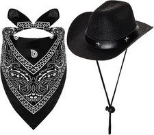 Fumwase Pet Cowboy Costume Halloween Costumes for Dogs Cat Puppy Large, Black