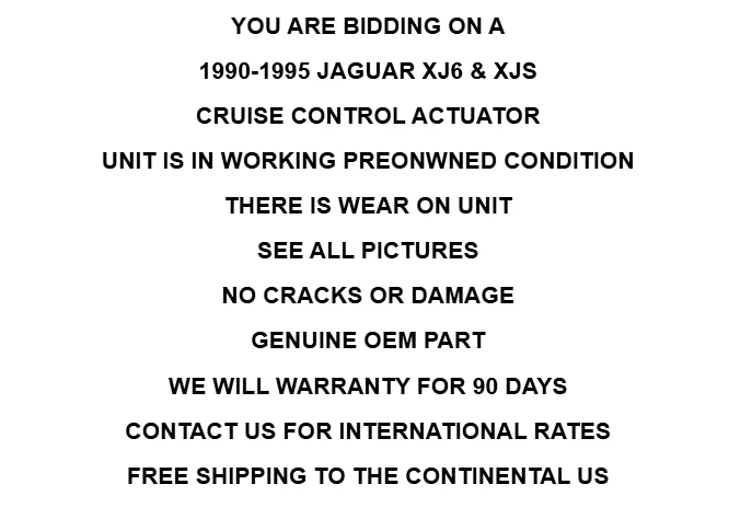 1990-1995 Jaguar XJ6 XJS Cruise Control Vacuum Pump Actuator Module OEM - Image 2 of 4