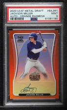 2020 Leaf Metal Draft Orange Rainbow 2/7 Jackson Miller PSA 9 MINT Auto uk2