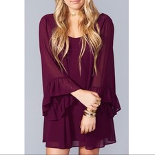 NEW Show Me Your Mumu Boomerang Low Back Dress Eggplant Purple Whimsigoth Boho