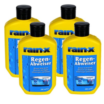 4x 200ml RainX Regenabweiser Rain-X für Glasscheiben und Windschutzscheiben