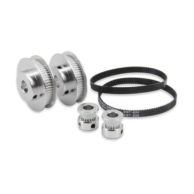 2PCS Set GT2 Synchronous Wheel 20&60 Teeth 10mm Bore Aluminum Timing Pulleys ...