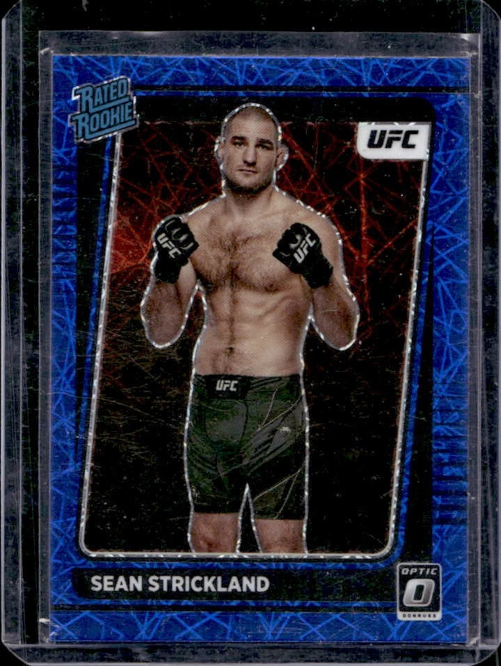 2022 Donruss Optic UFC Sean Strickland Blue Velocity Prizm Rated Rookie #111