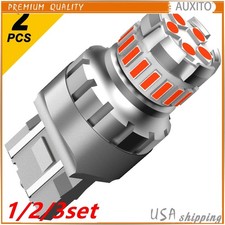 7440 7443 Led Bulb Strobe Flash Blinking Tail Brake Parking Light Red 2f 12set