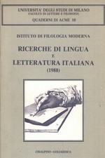 Ricerche di lingua e letteratura italiana (1988) - AA.VV.