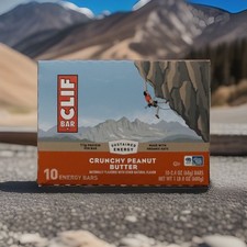 Lot of 10 Clif Bars - Crunchy Peanut Butter - Free Shipping - 05/27