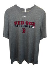 Nike Boston Red Sox Baseball Dri-FIT T-Shirt Gray Large