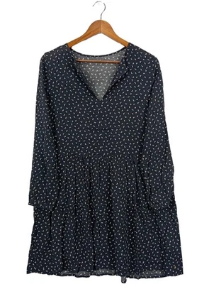 DES PETITS HAUTS Robe à manches longues Dames Robe T EU 38 noir-blanc - Photo 1/4