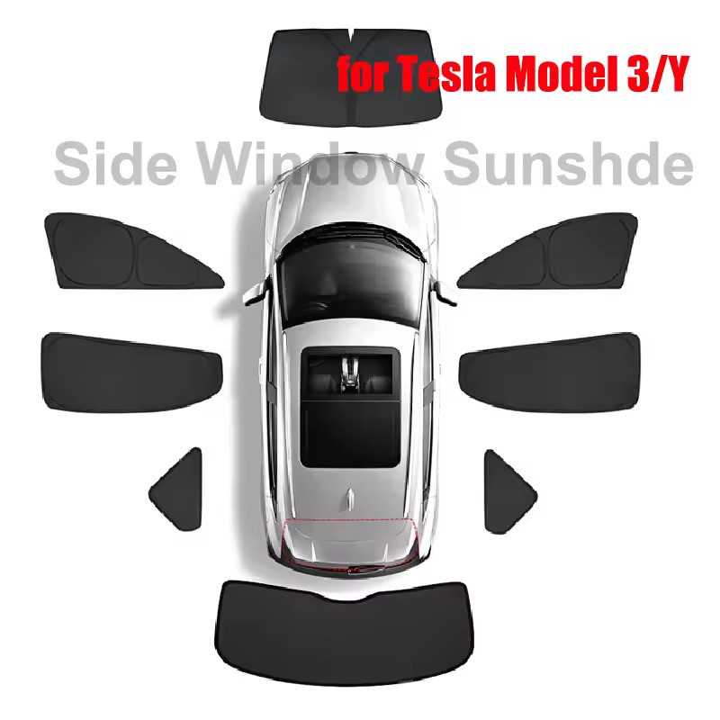 Tesla Shield Windshield Sunshade for Model 3/Y Full-Cover Front & Side Window