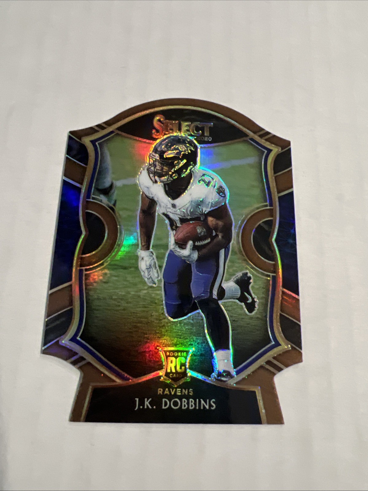 2020 Panini Select - Concourse J.K. Dobbins #52 Copper Prizm Die-Cut /355 (RC)