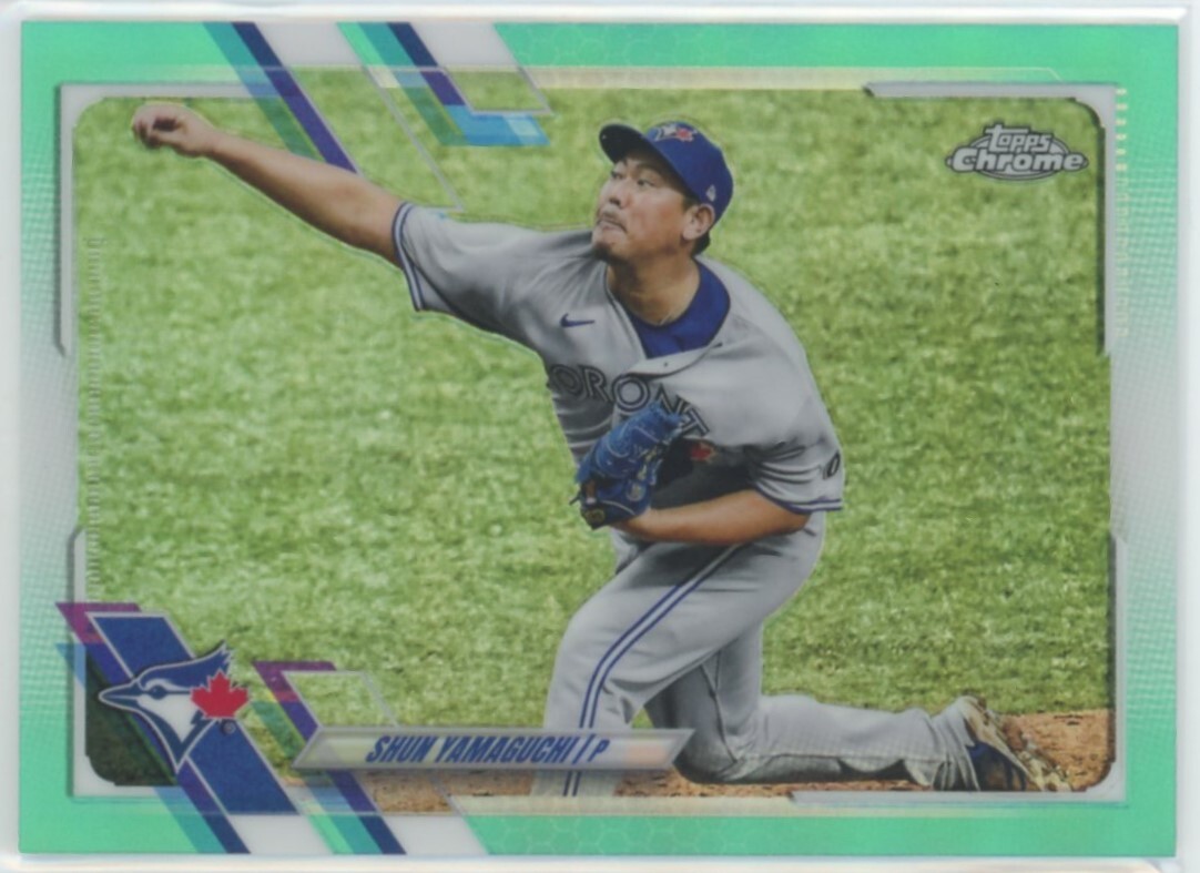 2021 Topps Chrome Aqua Refractors /199 #15 Shun Yamaguchi
