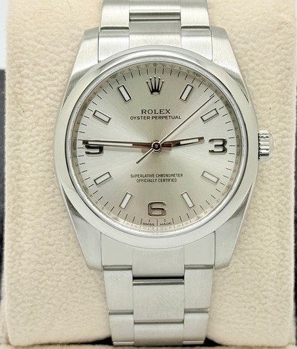 Rolex Oyster Perpetual 114200 34mm Silver Dial Stainless Steel