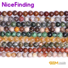 8mm Natural Round Assorted Gemstone Loose Beads Lots For Jewelry Making 15" NF