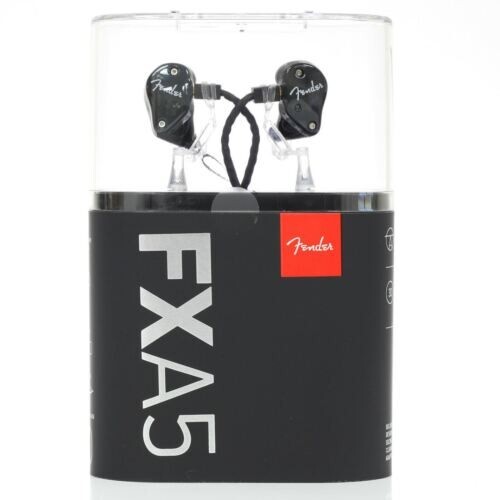 Monitores de auriculares internos Fender FXA5 negros rendimiento profesional en vivo - Imagen 1 de 7