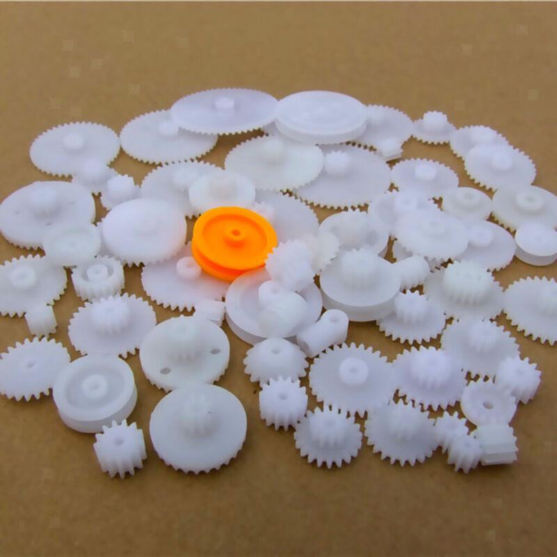 64pcs Plastic Gear Kit - For DIY Toy/Car Motor - Fast Shipping