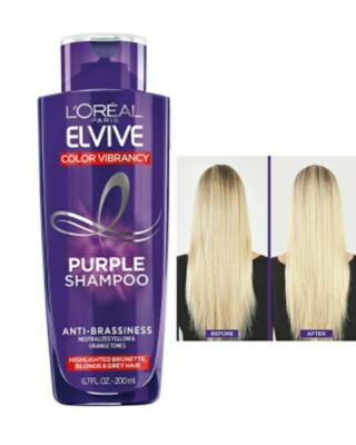 L'Oréal Paris Color Vive Purple Shampoo – 200 Ml, 2er Pack – Für Blondes & Graues Haar, Gegen Gelbstich