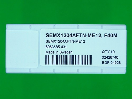 SECO SEMX1204AFTN-ME12 F40M Wendeschneidplatten 10 Stück NEU - Picture 3 of 6
