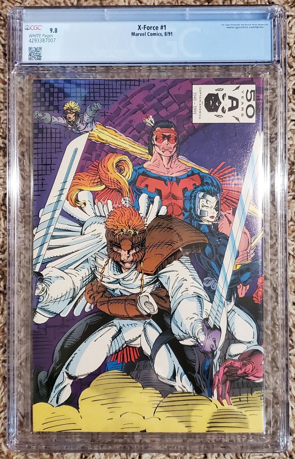 Upc Code Comics X-FORCE 1 CGC 9.8 WP NEGATIVE UPC CODE New CASE Copper Age MARVEL ...