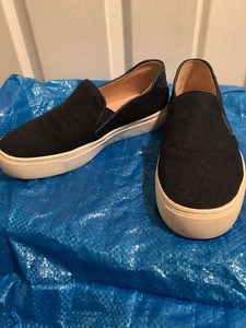 blue platform sneakers