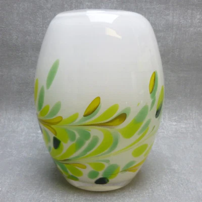Formano ANGEBOT ! Vase Deko Summertime Glas cm weiß grün gelb Geschenk NEU - Bild 1 von 4