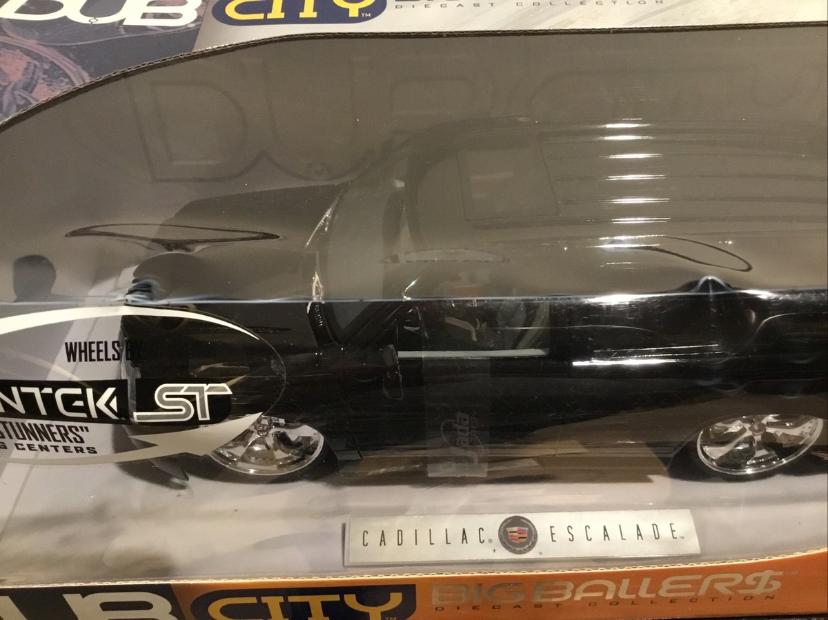 ミニカー jada 1/18 CADILLAC ESCALADE  DUB CITY JADA DUB CITY BLACK CADILLAC ESCALADE, 2002, 1:18 scale die
