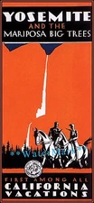 California Vacation Yosemite Mariposa Big Trees Vintage Poster Print Art Deco