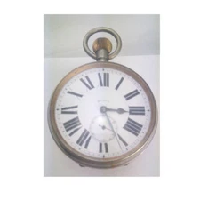 Rare Swiss Silver Goliath 8-Day Patent Barrel Jacot and Bovy Pocket Watch 1895