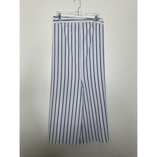 ASOS Black White Wide Leg Palazzo Drop Pants High Rise Cropped Size 6 Unworn