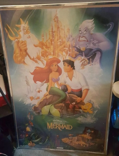 THE LITTLE MERMAID - 1989 ORIGINAL AUTHENTIC MOVIE POSTER 41x27 ROLLED