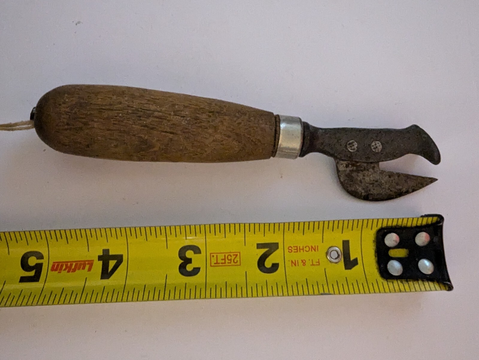 Vintage Can Opener Barware Bar Kitchen Ware Wooden Handle Retro Tool-image