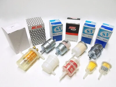 MIXED MAKES: SURE / BALDWIN / EUROGUARD / UNBRANDED Inline Fuel Filter options - 6mm, 8mm, 10mm