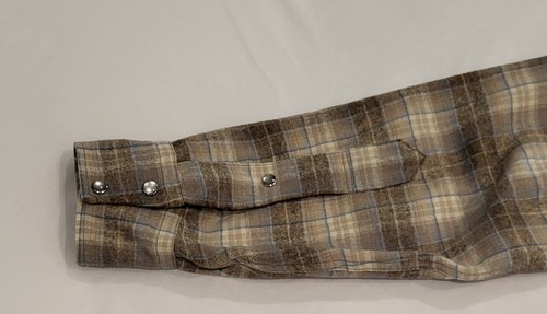 VTG 70's Pendleton Men’s Medium - High Grade Western Wear Plaid Wool Shirt Snap - Picture 8 of 15