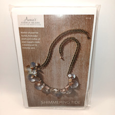 Annie's Simply Beads Kit Mother of Pearl  Chain Necklace Shimmering Tide Beige