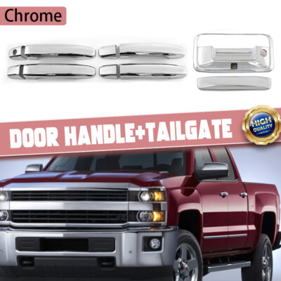 14-17 Chevy Silverado Chrome 2 Door Handle Cover Tailgate Cover W/o - Foto 5