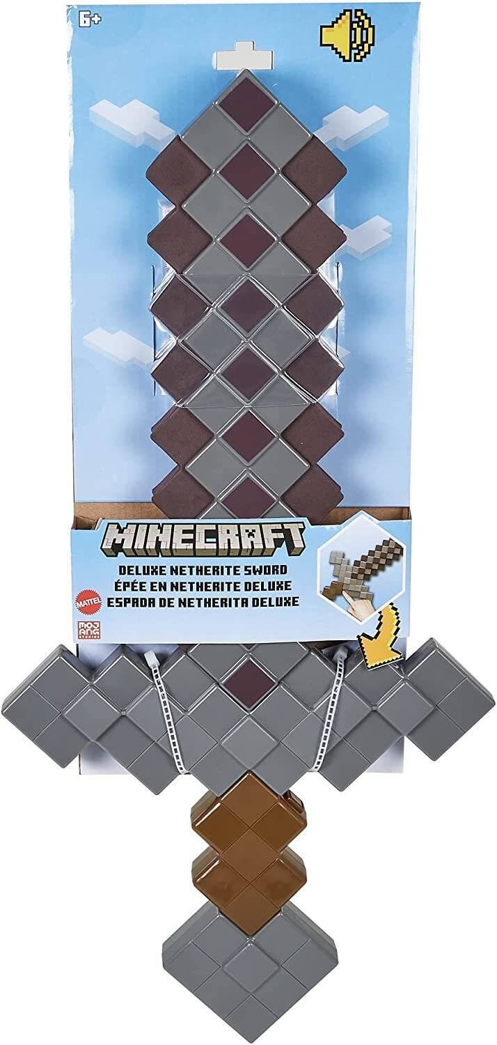 Minecraft Netherite Sword, Life-Size Role-Play Toy & Costume Accessory  Inspired by the Video Game