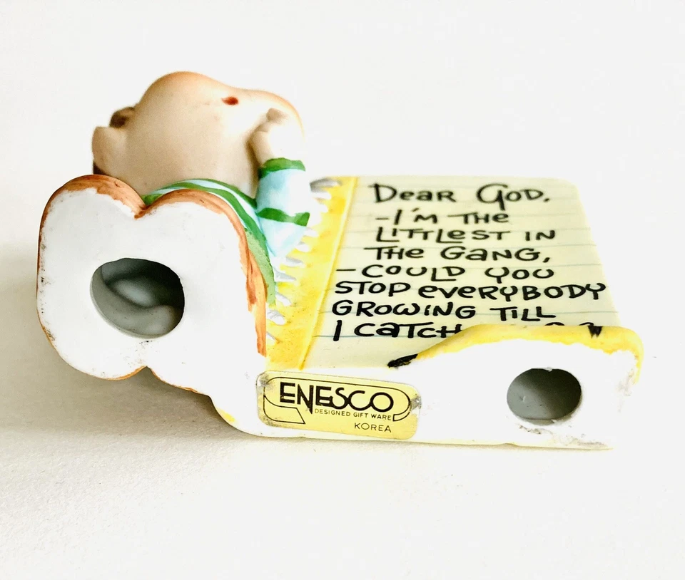 Niño Pequeño 3" Niño Creciendo Años 80 Oración Cristiana Bebé Niños MCM Dios Foto 2 de 4