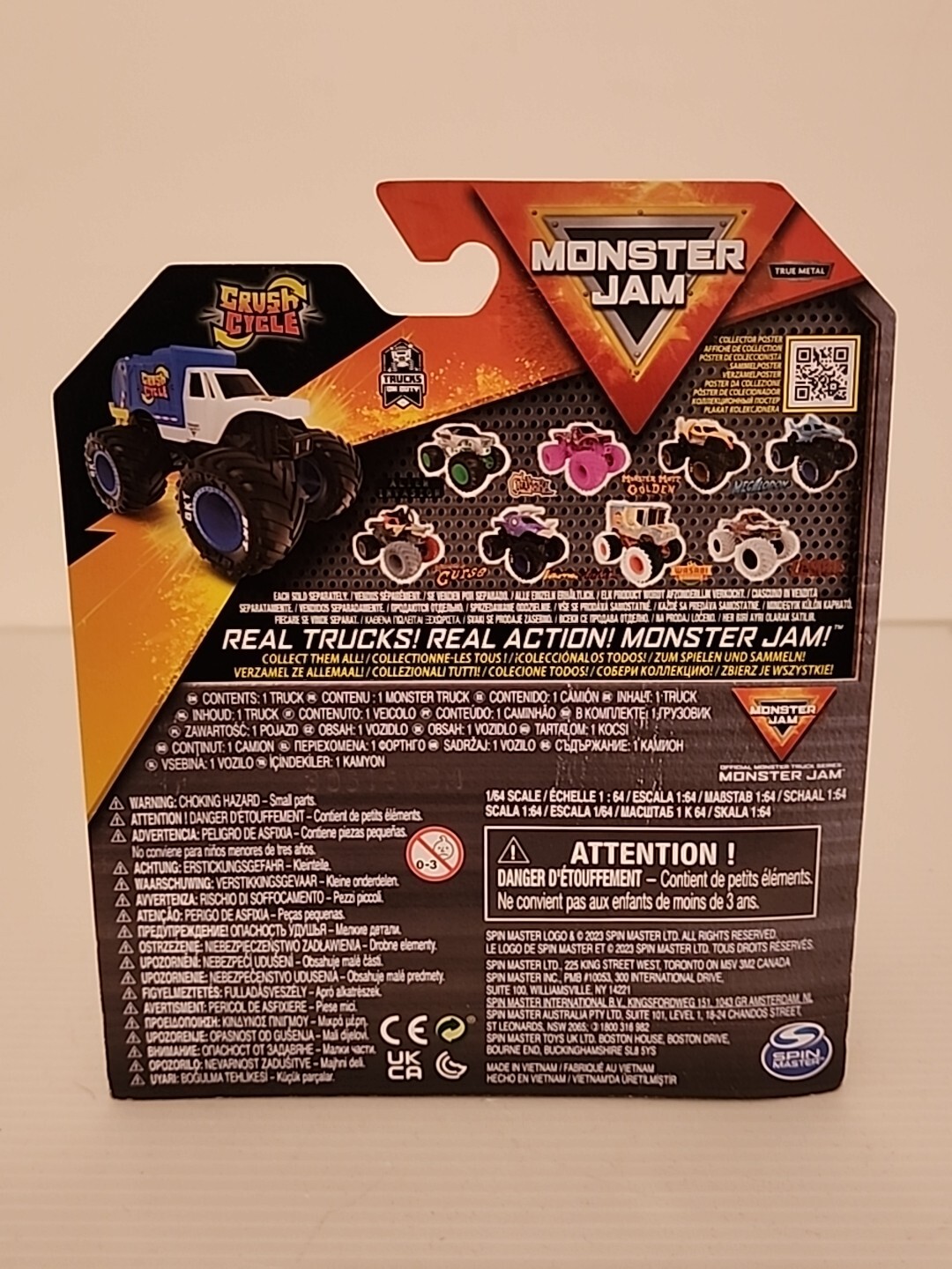 2023 Spin Master Monster Jam Series 31 "Crush Cycle" Trucks On Duty Series