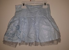 Disney Princess Brand Cinderella Tutu Skirt Girl Size 5 Color Light Blue Zipper