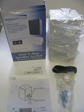 Mini 3-Way Speaker System, Weather Resistant, White, Speco Technologies