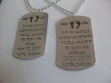 Custom Footprint Angel Wing Memorial, Miscarriage, Infant Loss, Honor Necklace