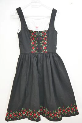 Sehr kurz Wachter Dirndl 80er Vintage neuwertig in schwarz mit Stickerei Gr.30 - Bild 1 von 4